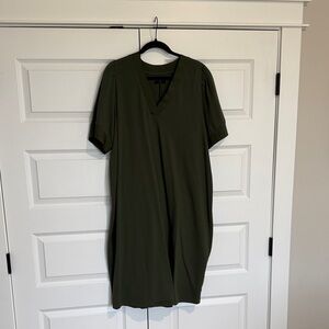 Lane Bryant Olive dress with balloon sleeves